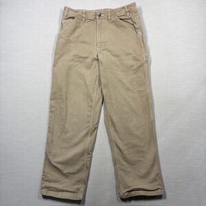 Vintage Nike Carpenter Pants Men 30 Tan Beige Khaki Thick Workwear Y2K